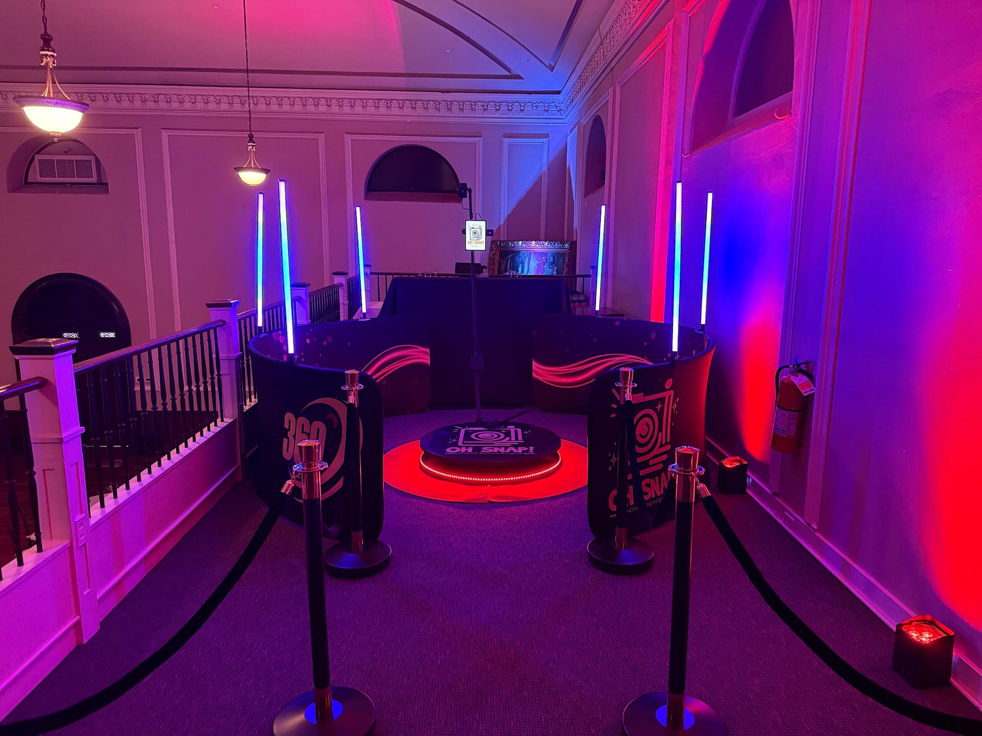 Oh Snap 360 video booth wedding reception Massachusetts Photo booth cost wedding Massachusetts — 360 video booth rental at a Boston area wedding reception